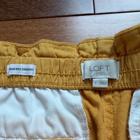 Loft Yellow Drawstring Pants - Picture 3 of 5